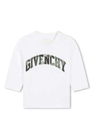 tshirt in cotone bianco GIVENCHY KIDS | H3047810P